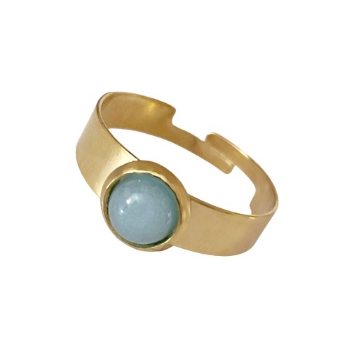 Van Gogh Ring with blue jade gemstone, by Ellen Beekmans