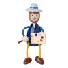 Van Gogh Wooden Puppet Self-Portrait with Grey Felt Hat
