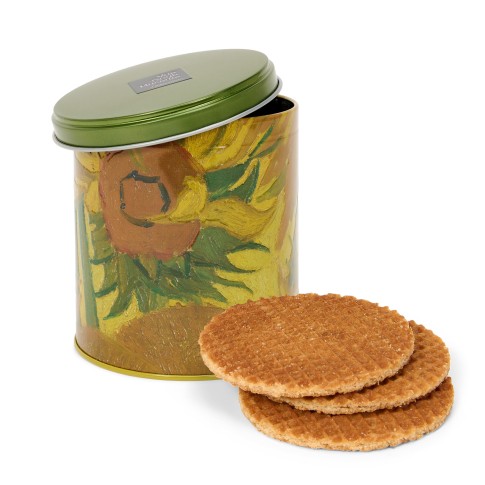 Syrup waffles in a tin, Van Gogh Sunflowers