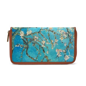 Van Gogh Wallet silk & leather Almond Blossom