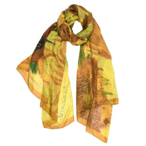 Van Gogh Large silk scarf Sunflowers