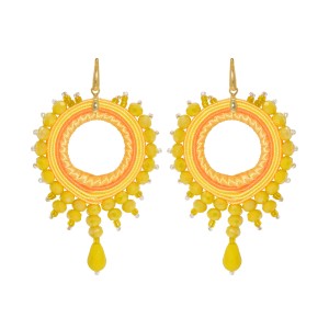Van Gogh Velvet Dreams earrings Sunflowers, by Miccy’s