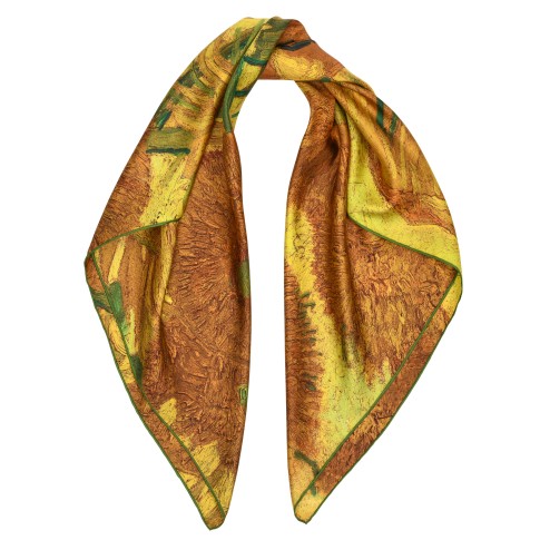 Van Gogh Luxury silk twill scarf Sunflowers