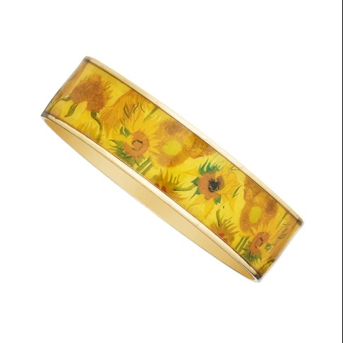 Van Gogh 22kt Goldplated bangle Sunflowers, by Erwin Pearl®