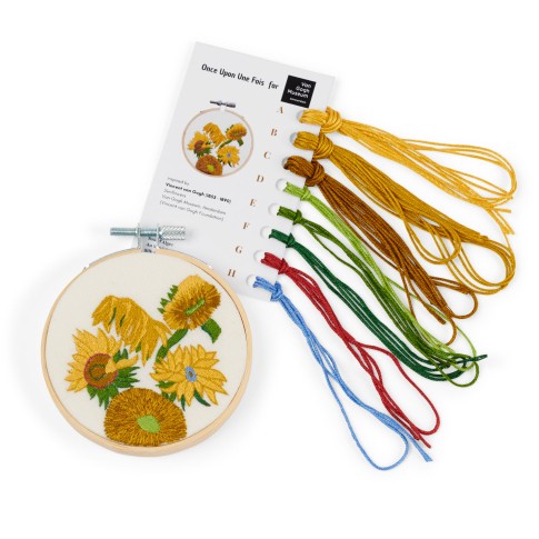 Embroidery kit silk and linen - Van Gogh Sunflowers