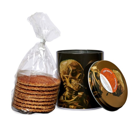 Van Gogh Syrup waffles in a tin, Head of a Skeleton
