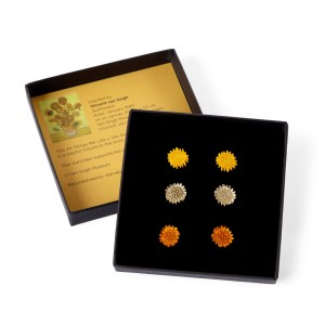 Van Gogh Sunflowers 3-Piece Stud Earrings