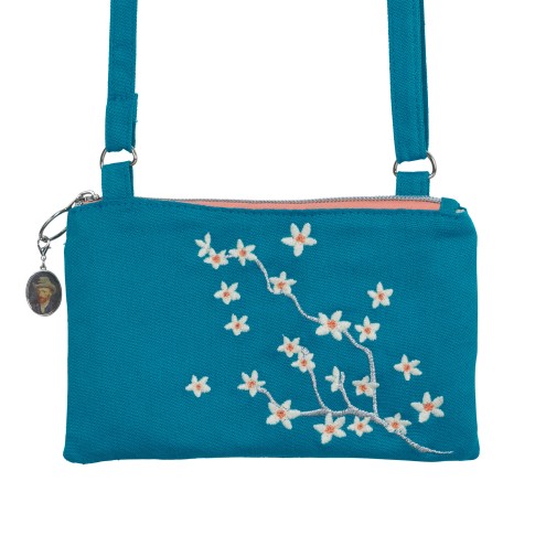 Van Gogh Cross-body bag with Almond Blossom embroidery