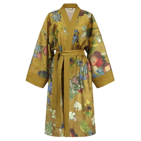 Kimono Vincent's flowers gold, Beddinghouse x Van Gogh Museum®