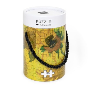 Van Gogh Wooden puzzle in can, Sunflowers