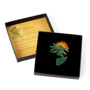 Van Gogh Sunflowers Brooch