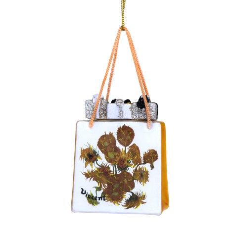 Glass ornament Giftbag Sunflowers, Vondels x Van Gogh Museum