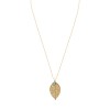 Van Gogh Necklace with gold plated leaf and gemstone, by Ellen Beekmans®