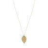 Van Gogh Necklace with gold plated leaf and gemstone, by Ellen Beekmans®