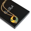 Van Gogh 22kt Goldplated pendant necklace Irises, by Erwin Pearl®