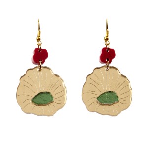 Van Gogh Yellow/Green Sunflowers Drop Earrings