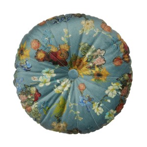Cushion Vincent's flowers blue Ø40 cm, Beddinghouse x Van Gogh Museum®