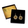 Van Gogh Green/Orange Sunflowers Earrings