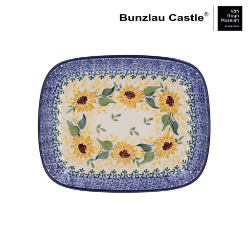 Bunzlau Castle x Van Gogh Museum Dish Rectangle Sunflowers