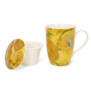 Mug with infuser Sunflowers
