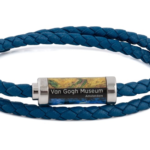 Van Gogh Tateossian® leather braided bracelet blue