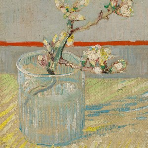 Van Gogh Giclée, Bloeiend amandeltakje in een glas
