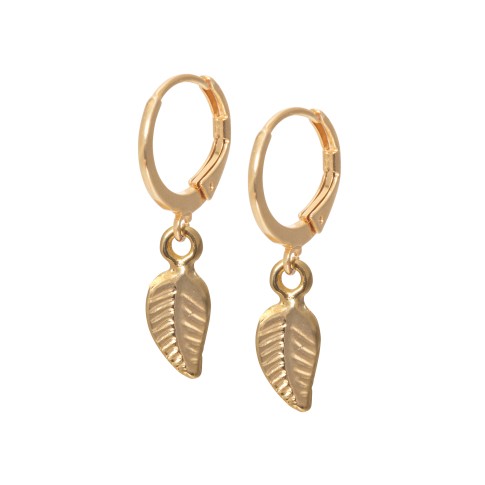 Van Gogh Earrings with leaf, by Ellen Beekmans