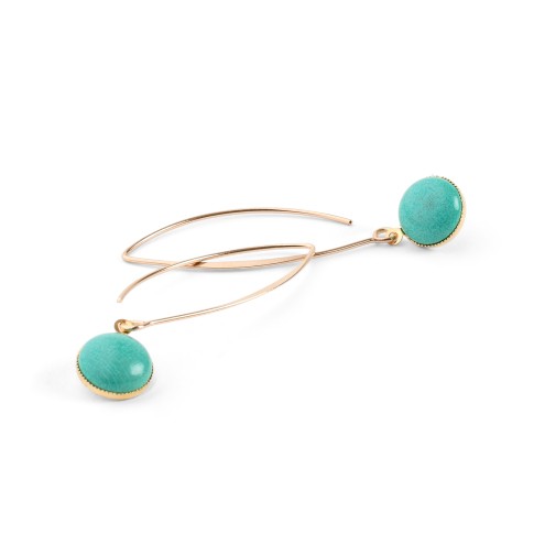 Van Gogh Earrings Elipse turquoise, by Ellen Beekmans®