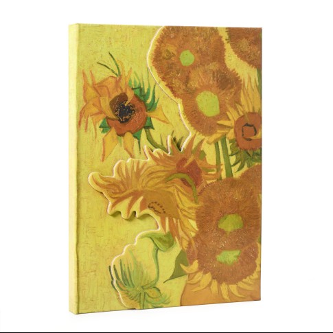 Van Gogh Notebook with magnetic closure Sunflowers