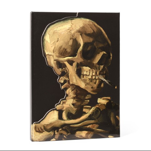 Van Gogh Notebook with magnetic closure Head of a Skeleton with Burning Cigarette