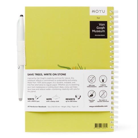 MOYU Erasable notebook A5 - Van Gogh Sunflowers