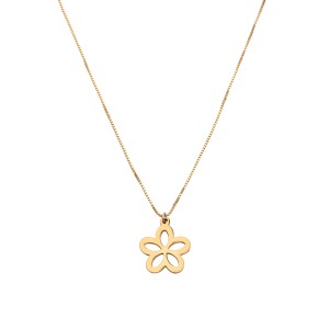 Van Gogh Gold plated necklace with open flower, by Ellen Beekmans®