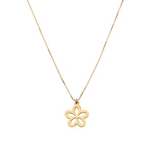 Van Gogh Gold plated necklace with open flower, by Ellen Beekmans®