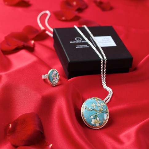 Van Gogh Almond Blossom ring, by Materia Prima