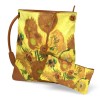 Van Gogh Bag leather & silk Sunflowers