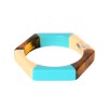 Van Gogh Hexagon bracelet in lacquered resin turquoise, by Ellen Beekmans®