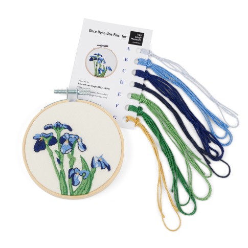 Embroidery kit silk and linen - Van Gogh Irises