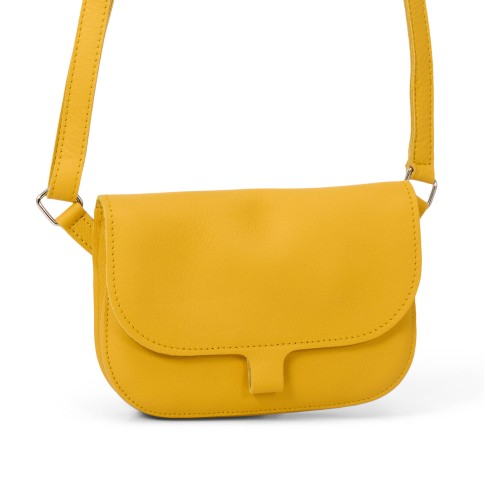 Crossbody bag yellow leather Sunflowers – Keecie