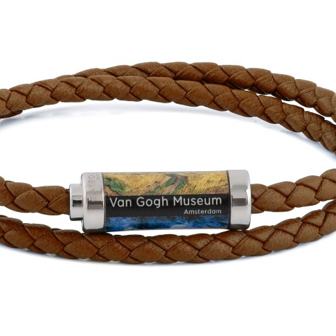 Van Gogh Tateossian® leather braided bracelet brown