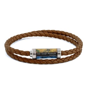 Van Gogh Tateossian® leather braided bracelet brown