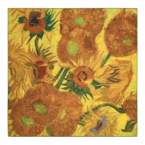 Van Gogh Luxury silk twill scarf Sunflowers