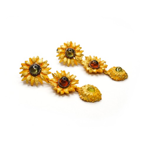 Van Gogh Michael Michaud Drop earrings Sunflowers