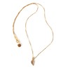 Van Gogh Gold plated necklace with leaf, by Ellen Beekmans