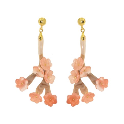 Van Gogh Resin earrings blossom branches, by Miccy’s