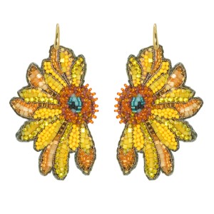 Van Gogh PatchArt earrings Sunflowers, by Miccy’s