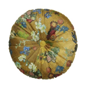 Cushion Vincent's flowers gold Ø40 cm, Beddinghouse x Van Gogh Museum®