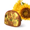 Van Gogh Coin purse silk & leather Sunflowers