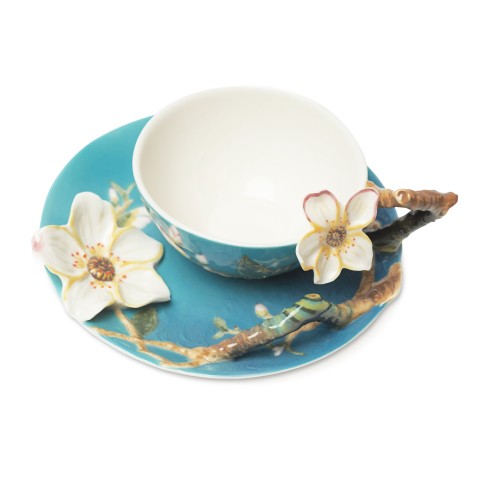 Van Gogh Franz Collection porcelain cup and saucer Almond Blossom