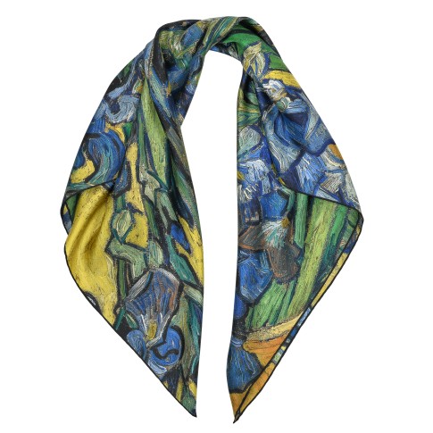 Van Gogh Luxury silk twill scarf Irises