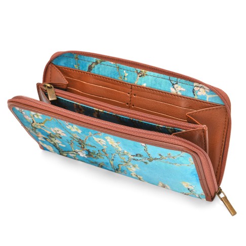 Van Gogh Wallet silk & leather Almond Blossom